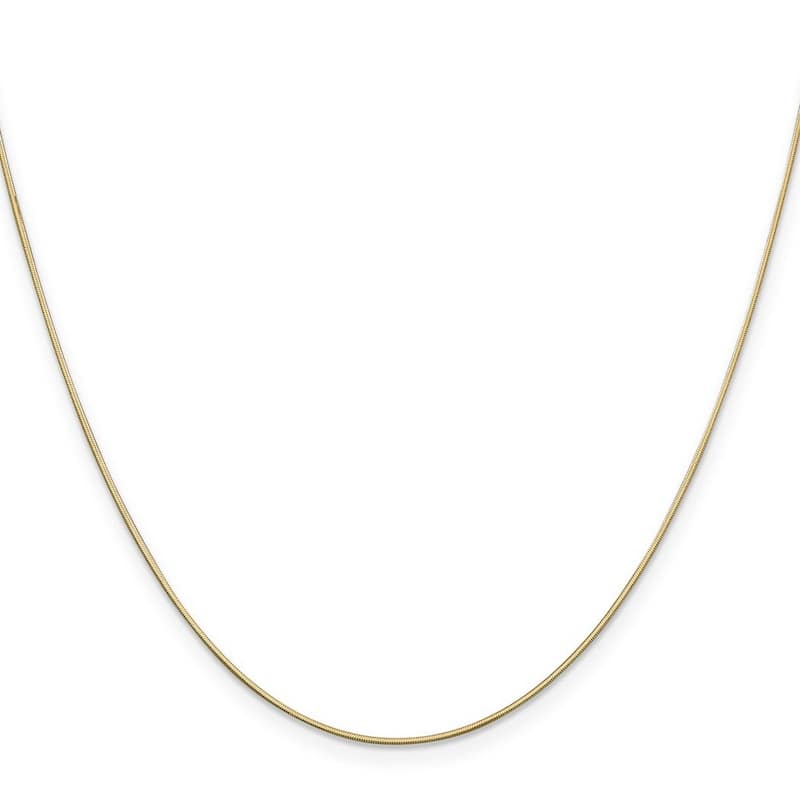 Curata 14k Yellow Gold 0.8mm Diamond Cut Octagonal Snake Chain Necklace Options: 16 18