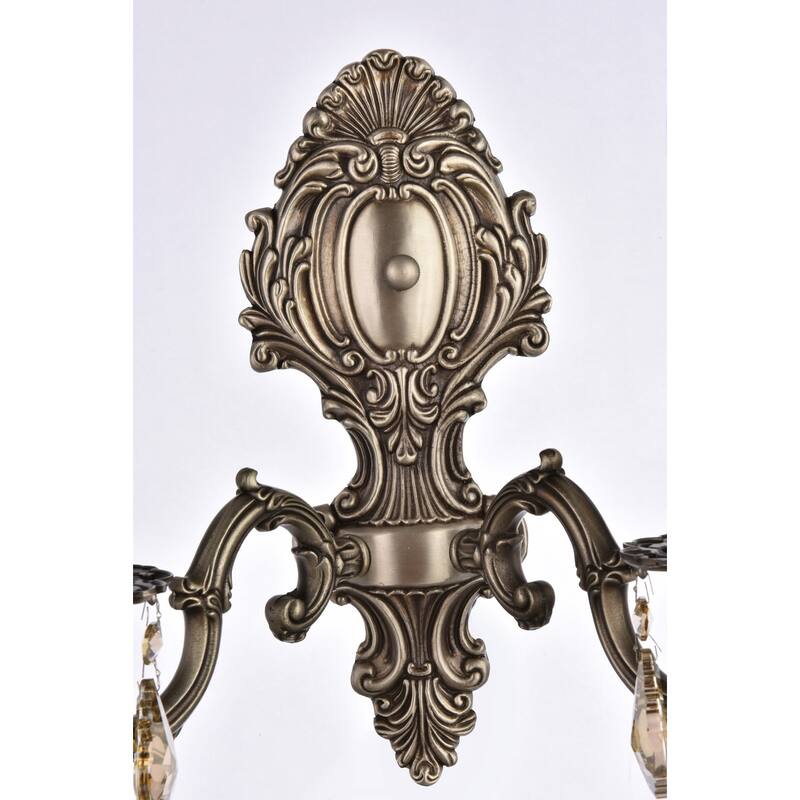 Elegant Lighting 9602W10-GT/RC Monarch 2 Light 12" Tall Wall Sconce