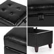 preview thumbnail 5 of 12, Adeco Faux Leather Tufted Flip Top Storage Ottoman