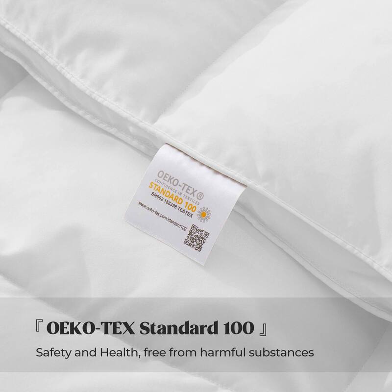 Year-round & Lightweight White Goose Down Duvet Insert Comforter