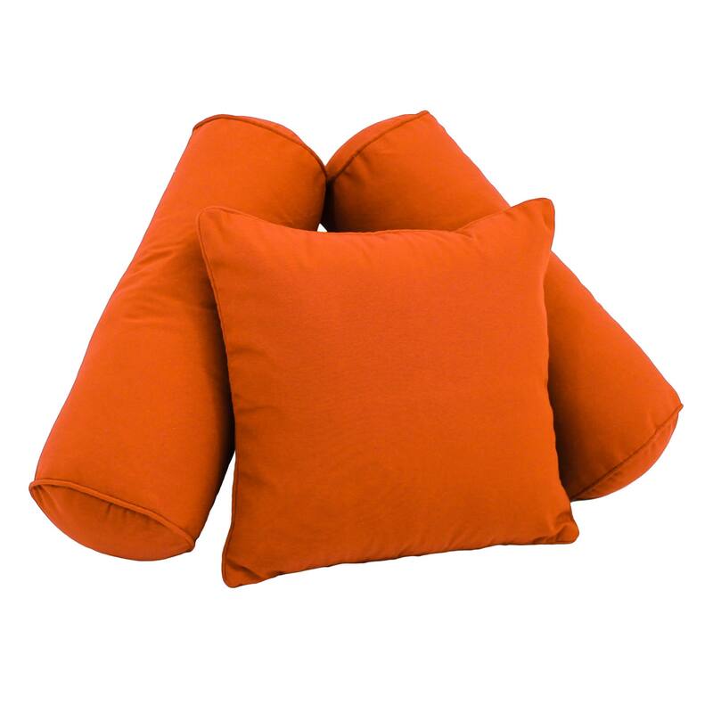 Twill 3-Piece Throw Pillow Set - Tangerine Dream