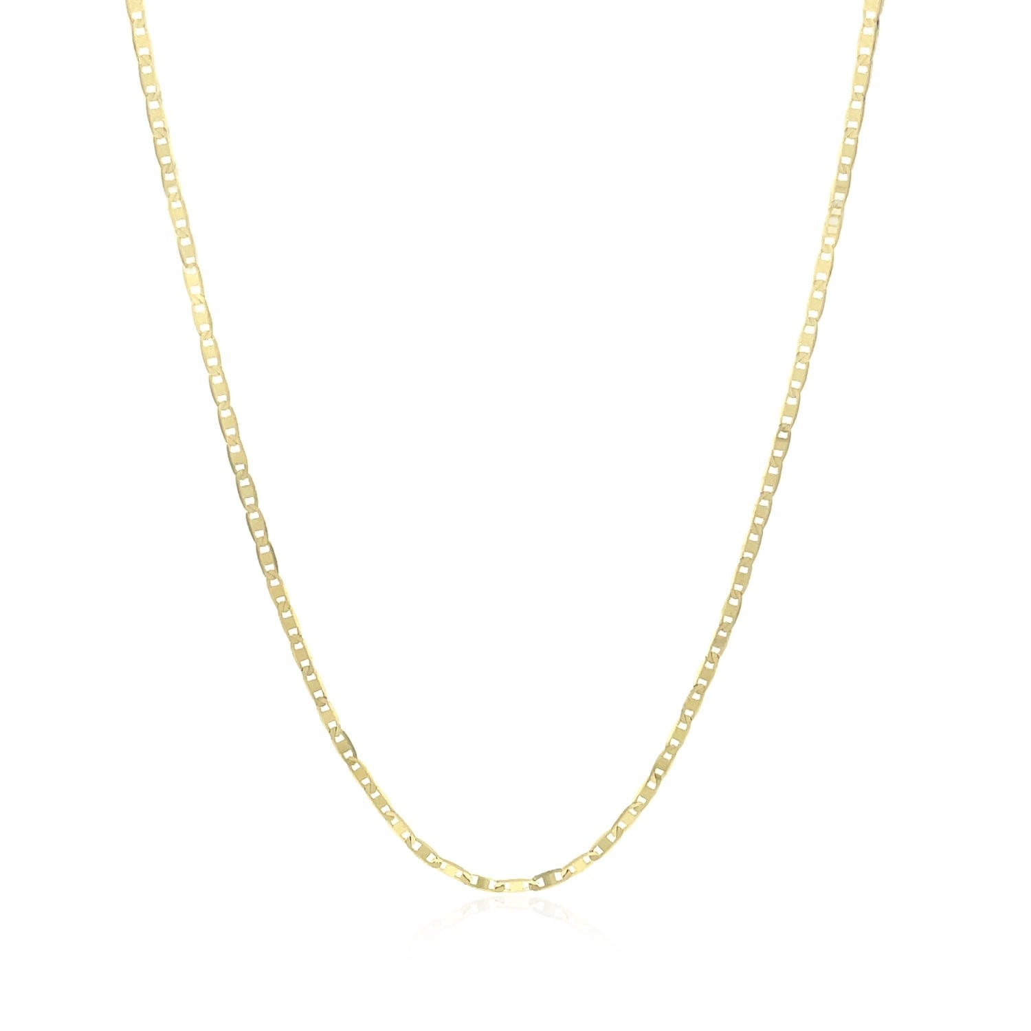 MayaMila 10k Yellow Gold Mariner Link Chain 1.2mm