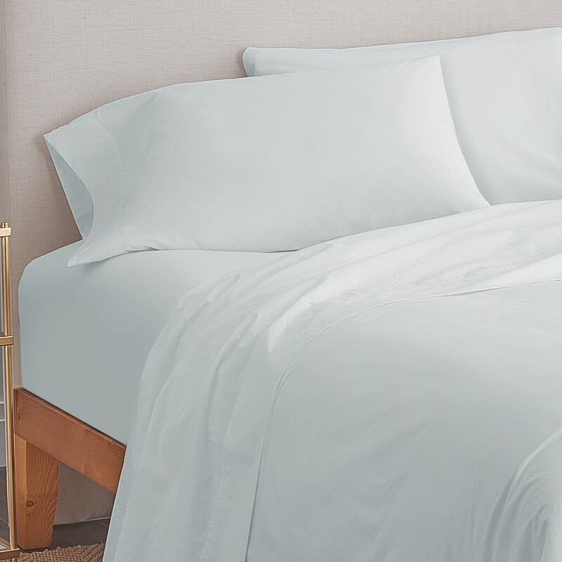 Gaiam Relax 100 Percent Cotton Garment Washed 4pc Sheet Set