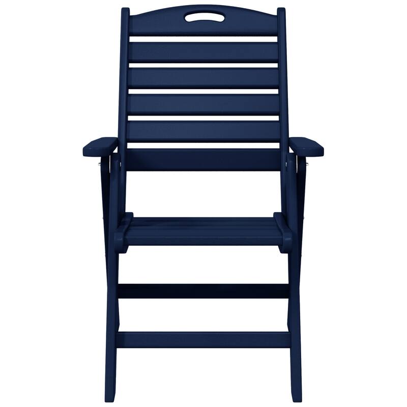 Coastline Patio Folding Highback Dining Chair Set of 2