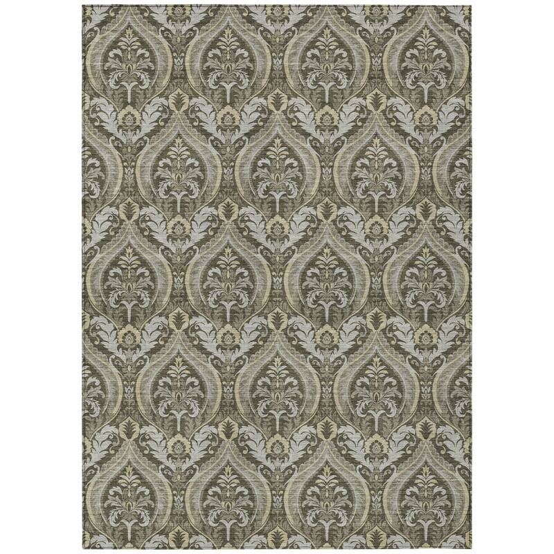 Haso Lush Floral Weather Resistant Classic Meets Modern Outdoor Rug