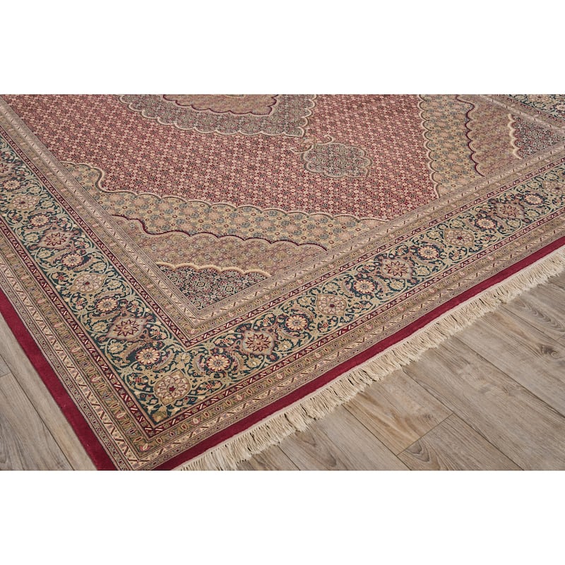 EXQUISITE RUGS ONE-OF-A-KIND Super Fine Tabriz Hand Knotted Camel Rug - 9'x12'
