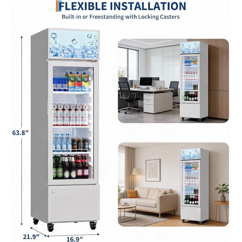 Commercial Beverage Refrigerator, Frost-Free