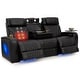 preview thumbnail 1 of 11, Seatcraft Armada LT HeatZero Italian Leather Home Theater Sofa Sofa