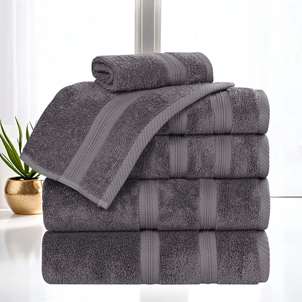 Superior Smart Dry Zero Twist Cotton 6-Piece Assorted Towel Set