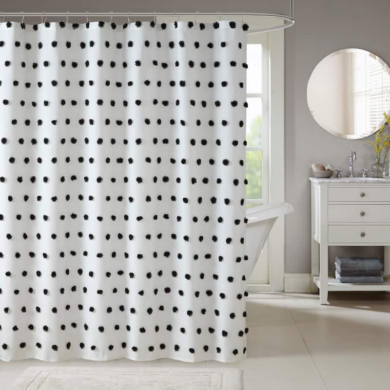 Madison Park Lauren Shower Curtain - Black