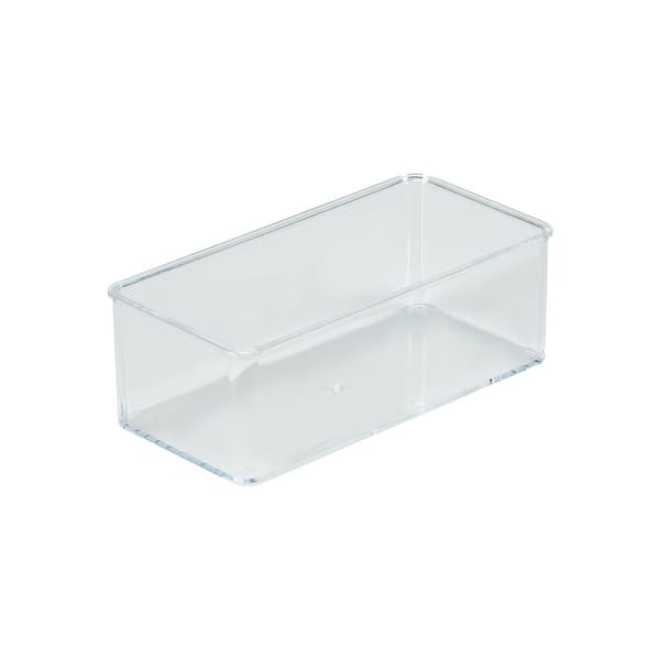 Simplify Medium Plastic Stackable Organizer Storage Basket with Adjustable  Dividers in Grey