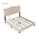 preview thumbnail 7 of 5, Queen Upholstered Platform Bed Frame with Tufted Headboard and Decorative Rivet Accents Sturdy
