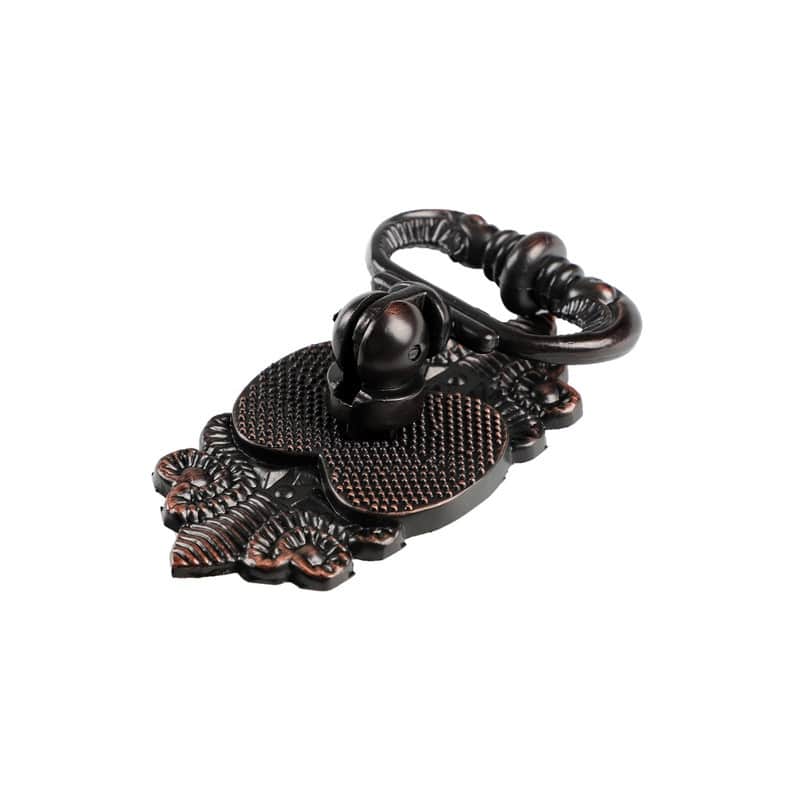 Utopia Alley Vallia Cabinet Ring Pull Knob - Vintage Cabinet Hardware with Hand Finished Oil Rubbed Bronze, 2.6"