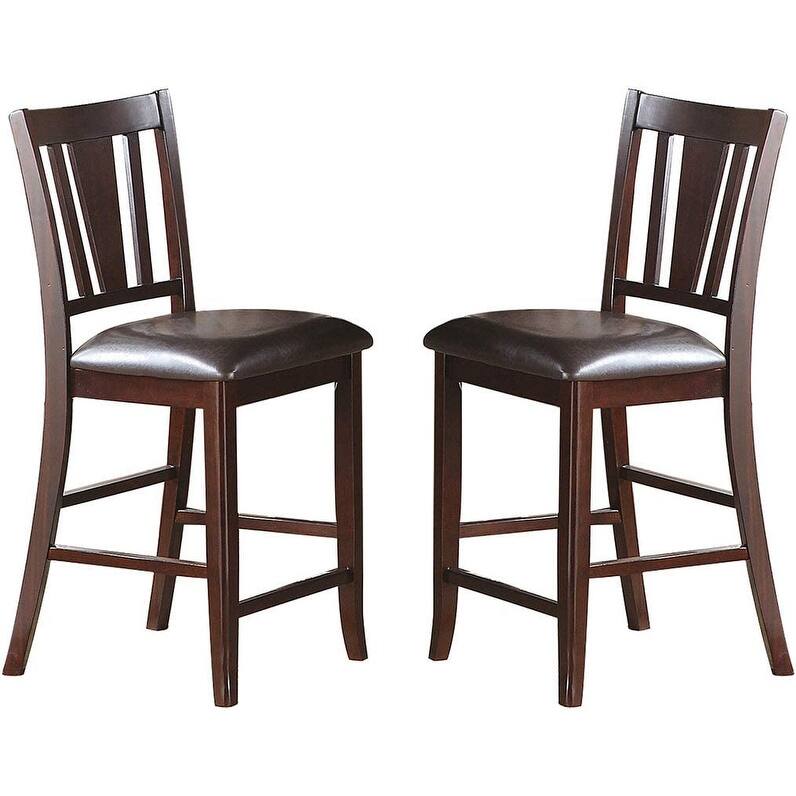 6 Pcs Counter Height Dining Table Set with Butterfly Leaf, Wooden Kitchen Furniture Set with 4 PU Upholstered Chairs & 1 Bench