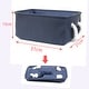 preview thumbnail 12 of 26, Canvas Toy Bins for Laundry Clothes Storage Home Organizer Dark Blue S