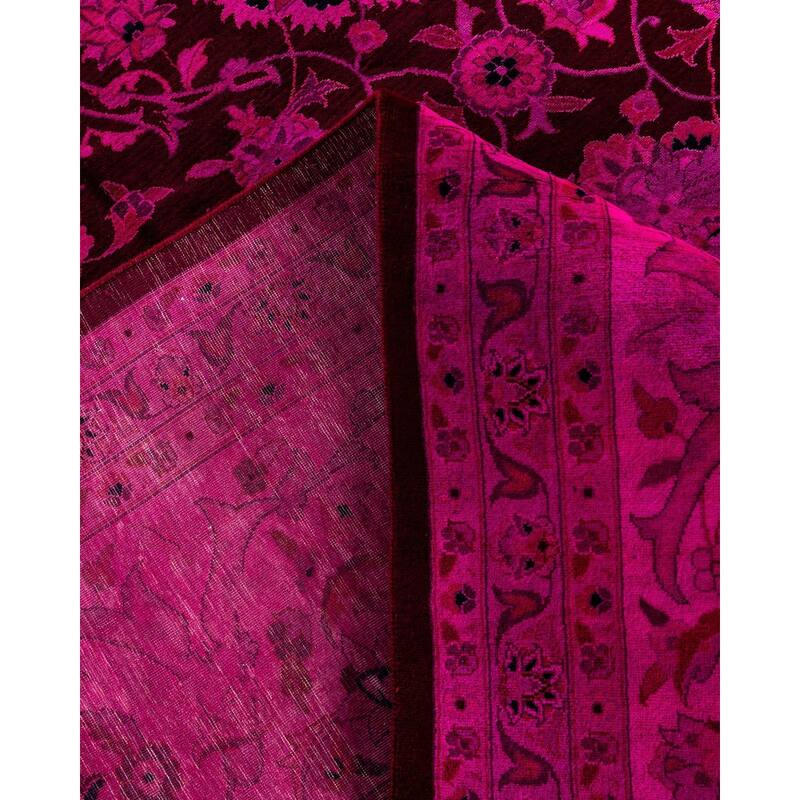 Fine Vibrance One-of-a-Kind Hand-Knotted Area Rug - Pink, 12' 0" x 18' 2" - 12' 0" x 18' 2"