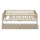 preview thumbnail 4 of 7, Natural Pine Wood Twin Daybed with Two Drawers