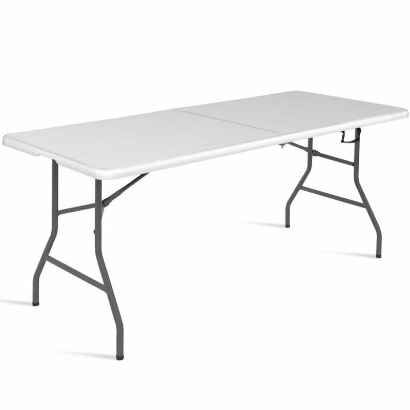 Costway 6' Folding Table Portable Plastic Indoor Party Dining Tables