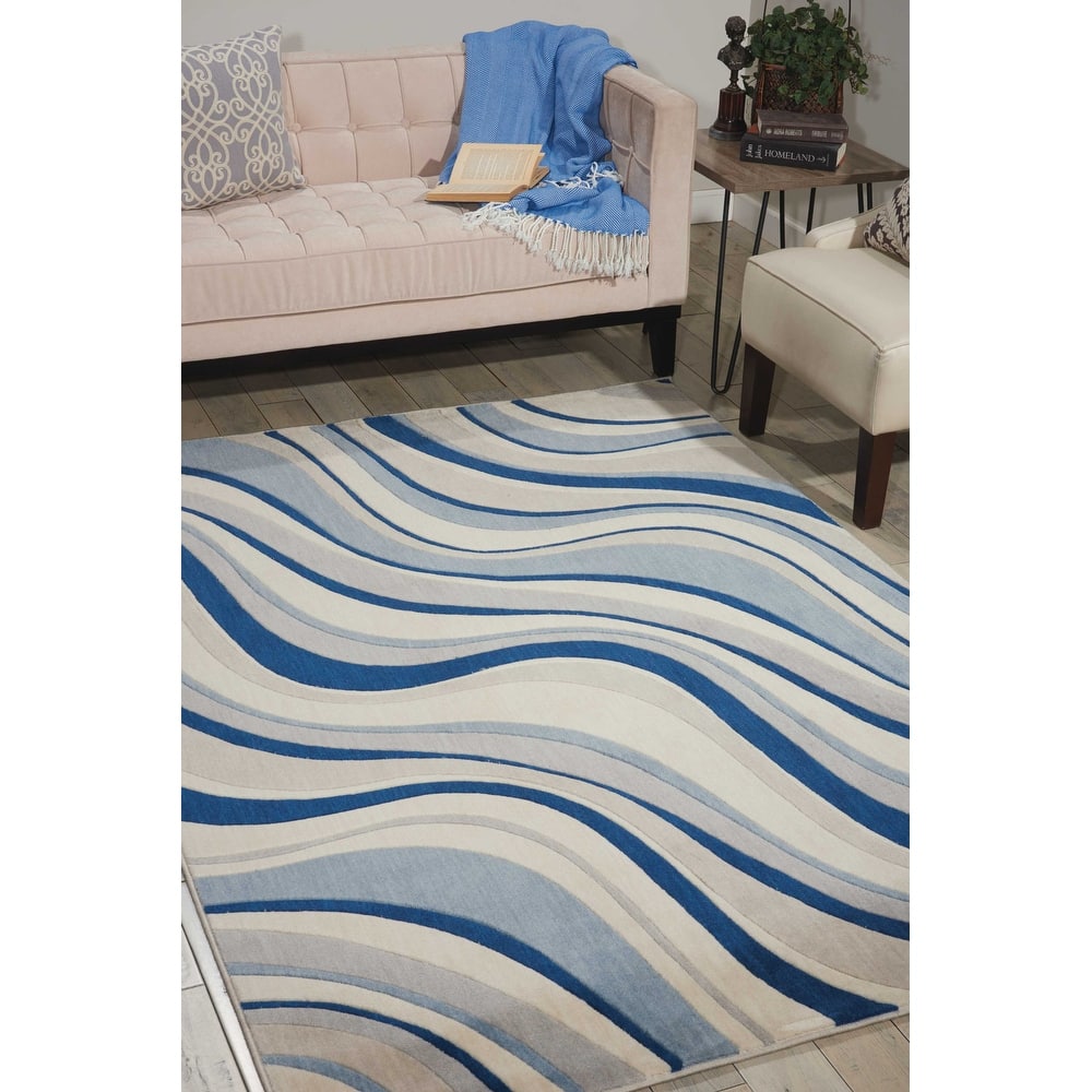 Nourison Somerset Modern Transitional Wave Area Rug