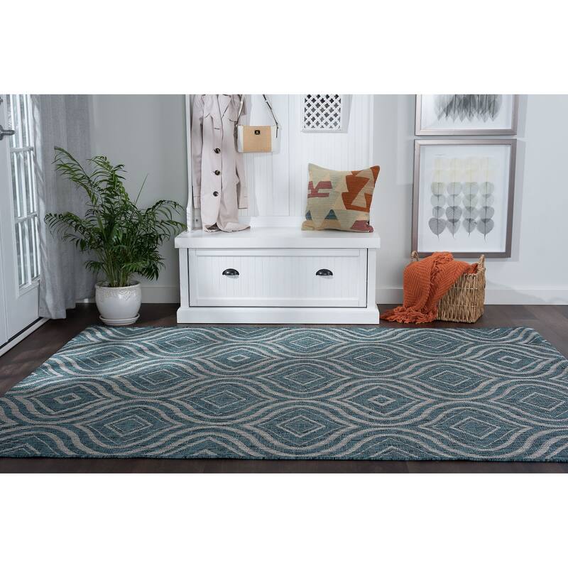 Colonnade Modern & Contemporary Abstract Indoor/Outdoor Area Rug