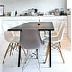 preview thumbnail 6 of 14, Colorful Designer Plastic Dining Chairs Kitchen Bedroom with Chrome Metal Eiffel Legs Hotel Restaurant Reception (Set of 4)
