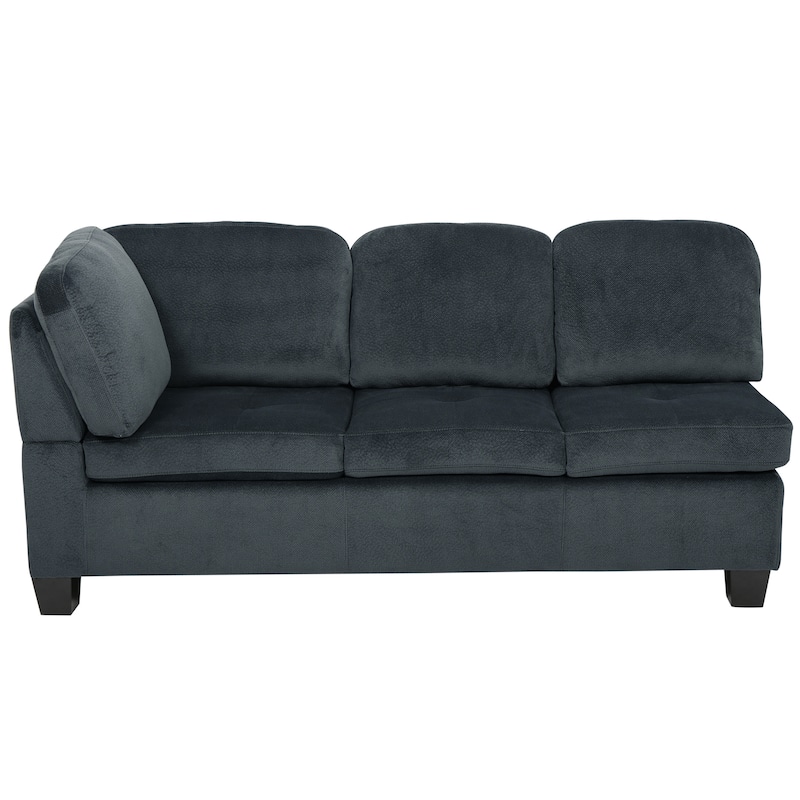 101.5" Fabric L-Shaped Sectional Sofa with Tufted Design, 6-Seater