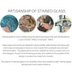 preview thumbnail 15 of 13, River of Goods Tiffany-Style Stained Glass Halston Ceiling Fan - Spice - 52"L x 52"W x 19"H - 52"L x 52"W x 19"H