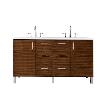 James Martin Vanities Metropolitan 60" Double Vanity, American Walnut