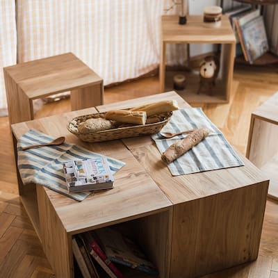 RusticReach Multifunctional Solid Wood Square Grid