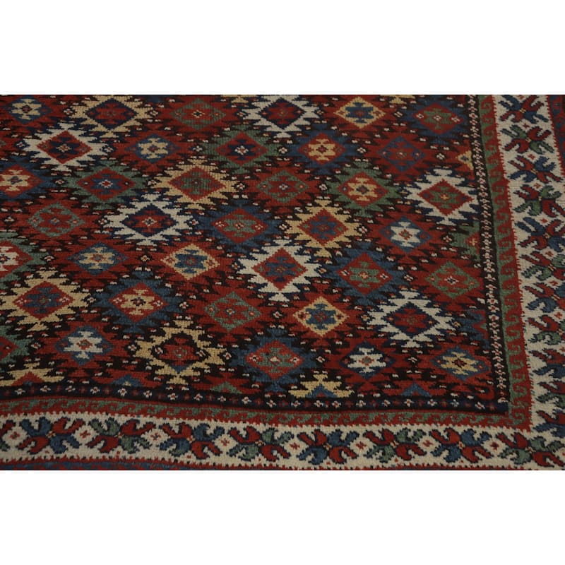 Hand Knotted Oriental 100% Wool Carpet Transitional All-Over Multi-Colored Anatolian Area Rug - 10' 11'' X 4' 10''