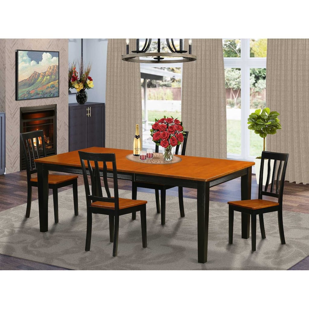 Kitchen Dinette Set 8 Seats - Rectangular Table with Chairs - Modern Design