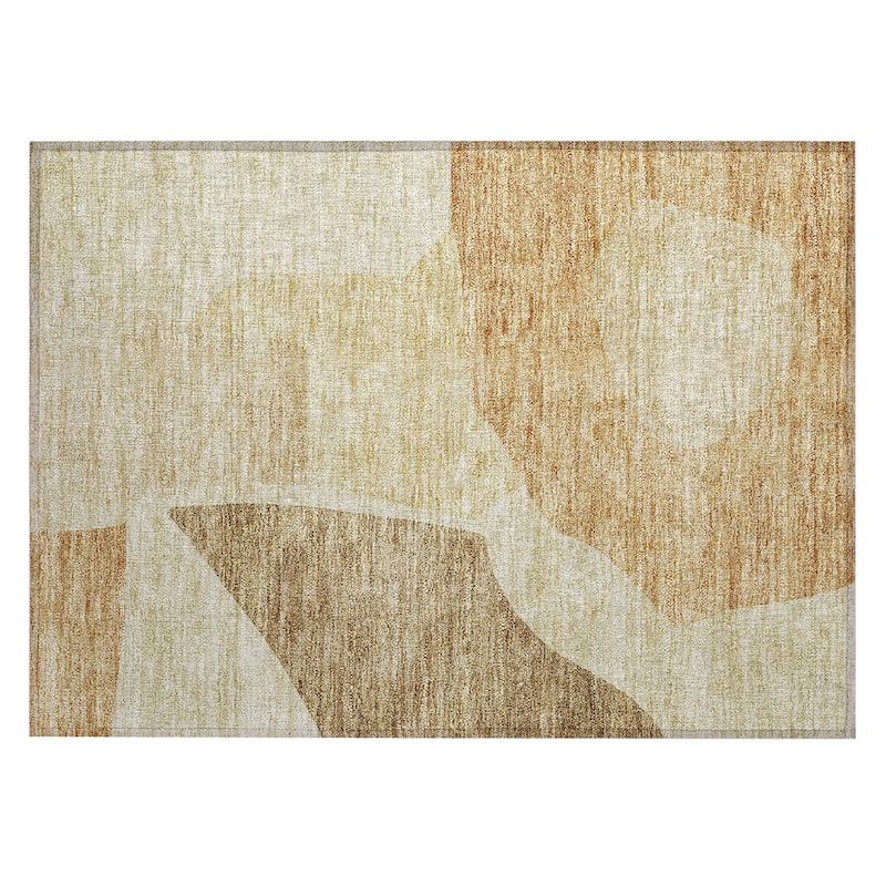 Machine Washable Indoor/ Outdoor Chantille Modern Abstract Rug