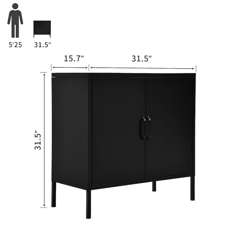 Moasis Modern Steel Accent Cabinet with Door