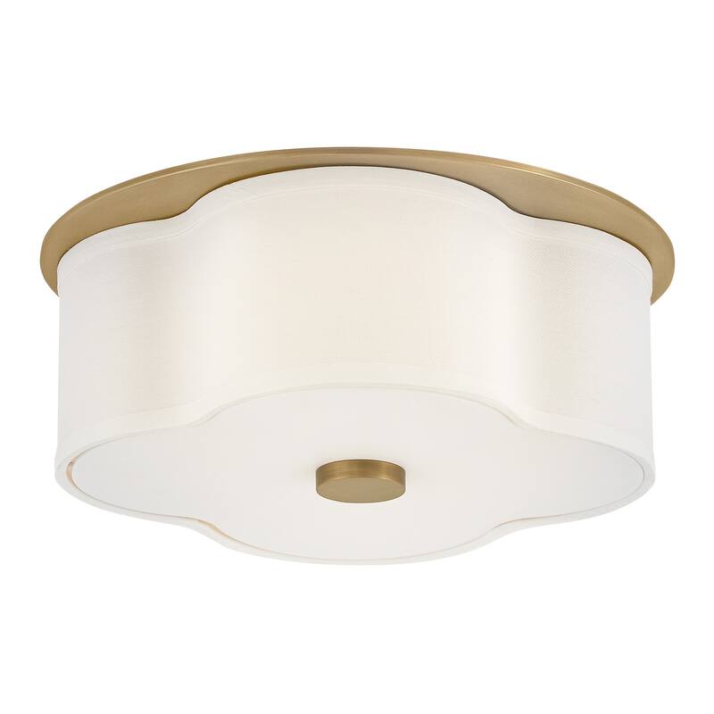 Hinkley Lighting 46441 Delaney 2 Light 14" Wide Flush Mount Drum - Heritage Brass