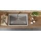 preview thumbnail 6 of 11, Ruvati 33" x 22" Drop-in Topmount 16 Gauge Zero Radius Stainless Steel Kitchen Sink Single Bowl - RVH8000 - 33" x 22"