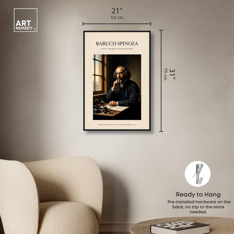 Philosopher Spinoza Canvas by Art Remedy