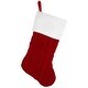 preview thumbnail 1 of 3, Cable Knit with Faux Fur Cuff Christmas Stocking - 20.5" - Red and White