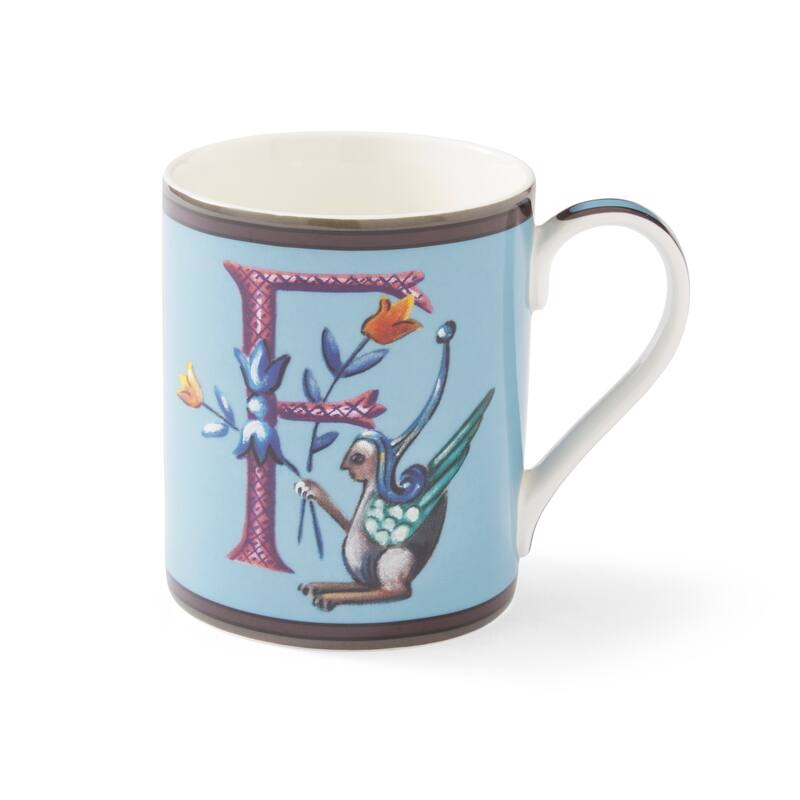 Kit Kemp for Spode for Spode Alphabet 12 Ounce Mug - F