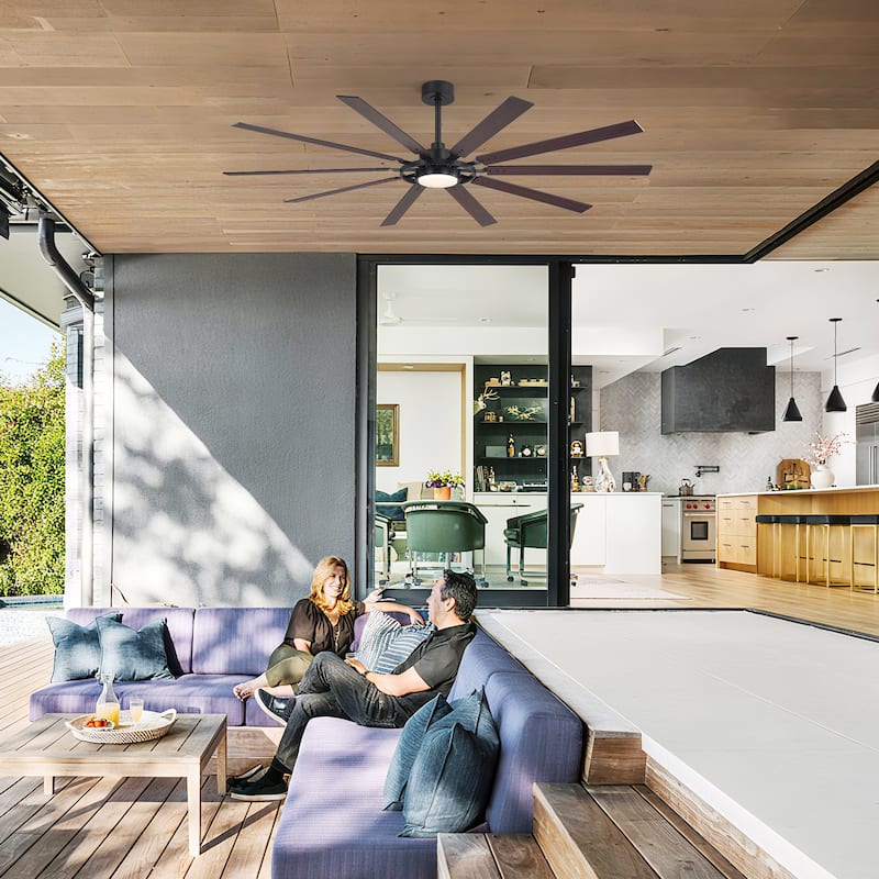 80/72/52/42-IN LED Ceiling Fan with Light Kit and Remote(5/10/12-Blade)