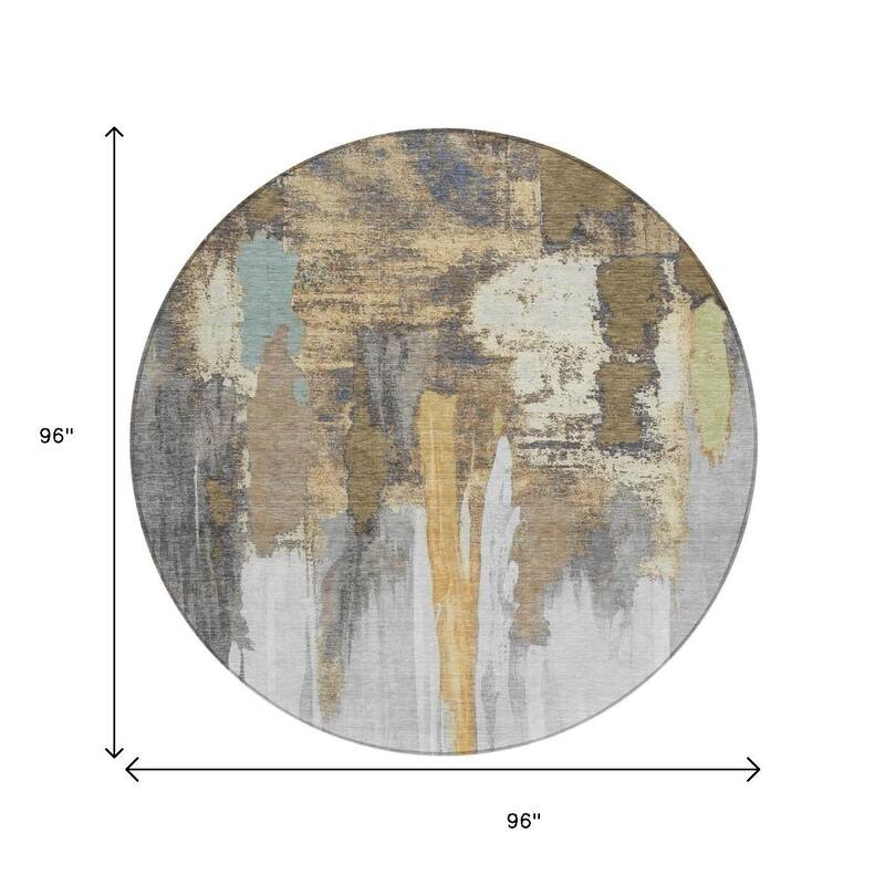 HomeRoots Abstract Transitional Rectangle Outdoor Rug