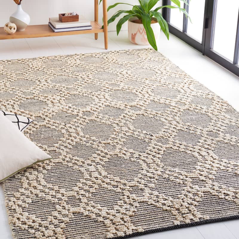SAFAVIEH Flatweave Natural Fiber Dula Jute Rug - 5' x 8' - Blush/Black