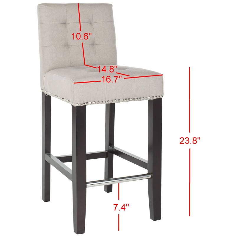 SAFAVIEH Lashunda 24-inch Counter Stool - 16.7" W x 20.1" L x 34.4" H - 17Wx20Dx34H
