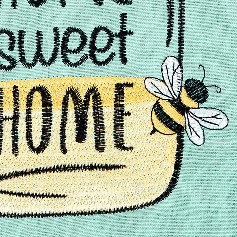 Home Sweet Home Embroidered Cotton Kitchen Towel