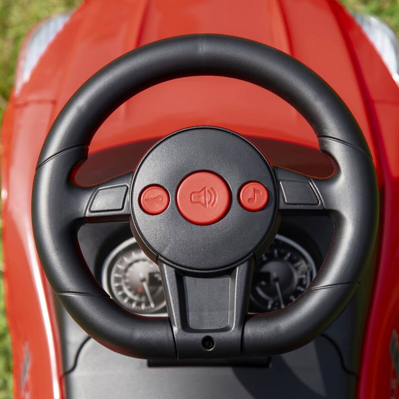 Modern Kids Ride-On Push Car with Music, Horn, and Storage - Foot-to-Floor Sliding Toy for Toddlers