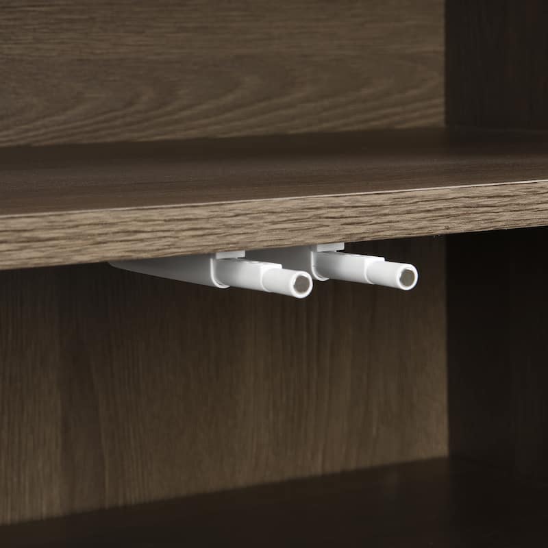 2-in-1 Shoe Cabinet with Padded Bench, Narrow Freestanding Shoe Storage Organizer for Entryway or Hallway