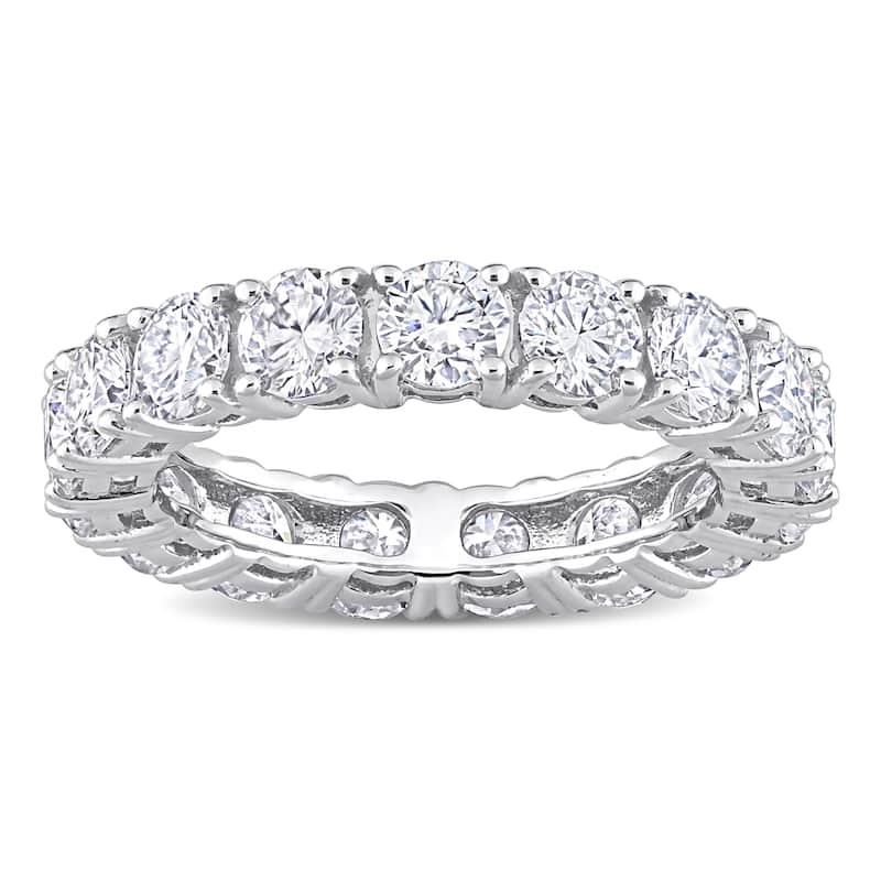 Miadora 3 7/8ct TGW Created Moissanite Full-Eternity Band Ring in 10k White Gold