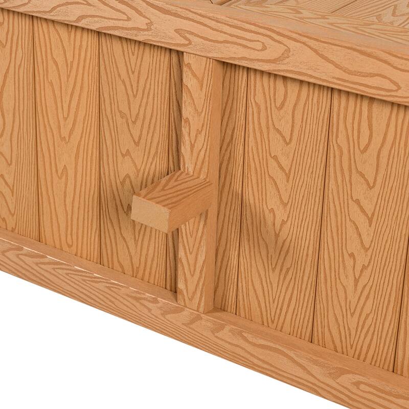 Moasis 44" Outdoor Sideboard Patio Bar Table with Storage Cabinet and Shelves