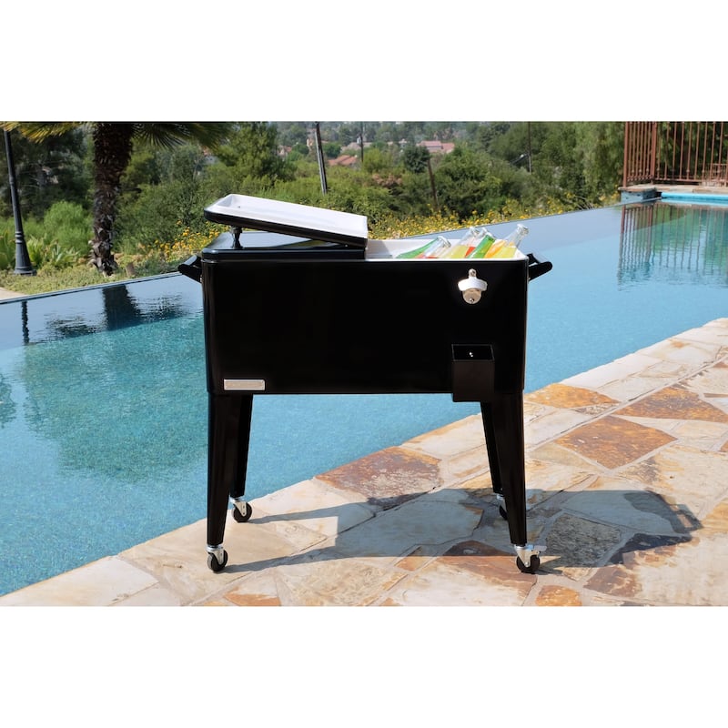 Permasteel 80-Qt Classic Outdoor Rolling Patio Cooler with Wheels