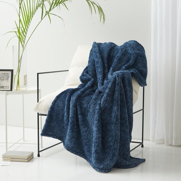 Well Being Antimicrobial Super Soft Marled Sherpa Blanket On