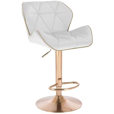 Modern Home Luxe Spyder Contemporary Adjustable Suede Barstool - Modern Comfortable Adjusting Height Counter/Bar Stool